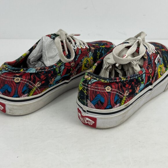 Vans Kids Loafers Size 2 Multicolor Marvel Lace Up Round Toe Flat Heel - Picture 3 of 6